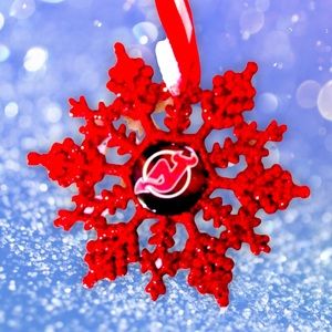 New Jersey DEVILS Hockey Handmade Snowflake *NEW*